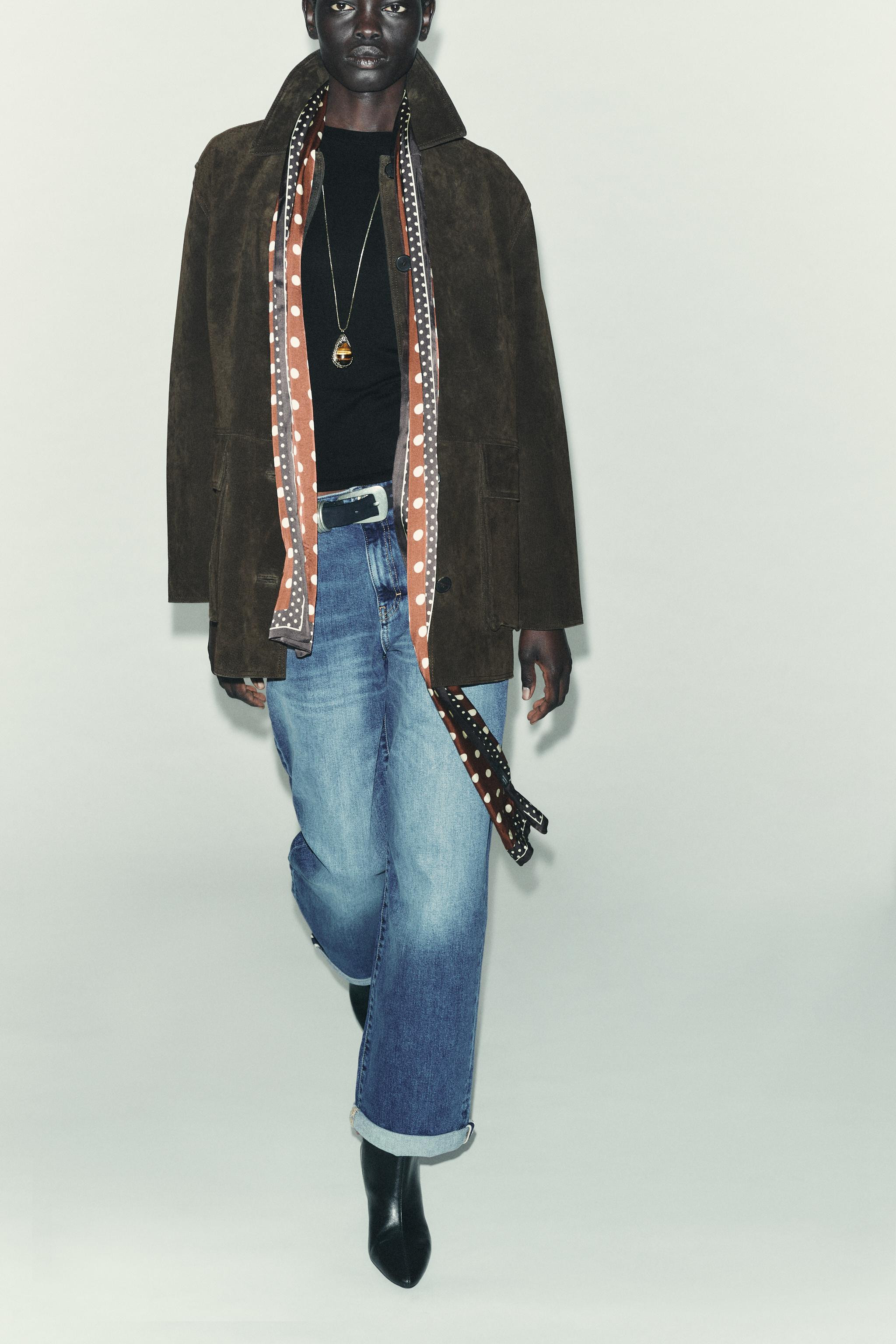 POLKA DOT PRINT SATIN SCARF | Zara US