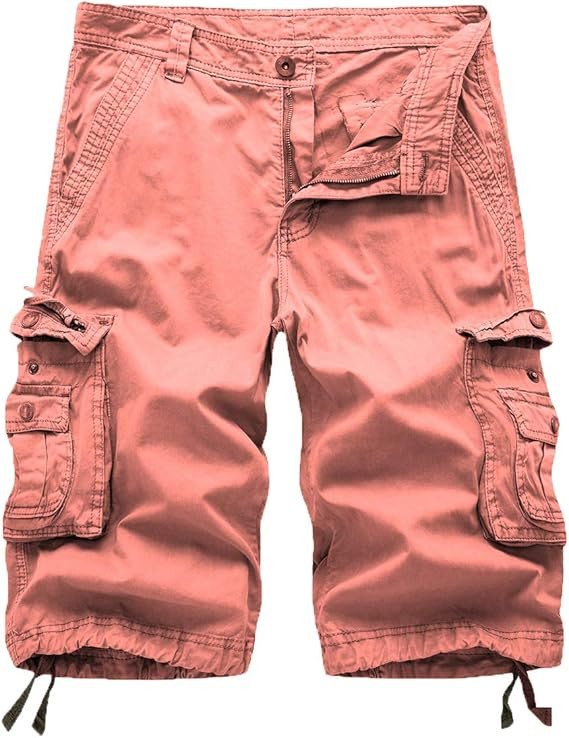 FOURSTEEDS Women's Cotton Loose Fit Zipper Multi-Pockets Twill Bermuda Drawstring Women Cargo Sho... | Amazon (US)