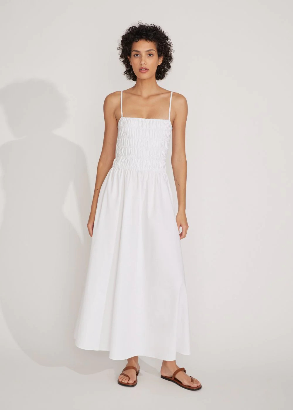 The Delta Midi Dress in Marshmallow | Solid & Striped