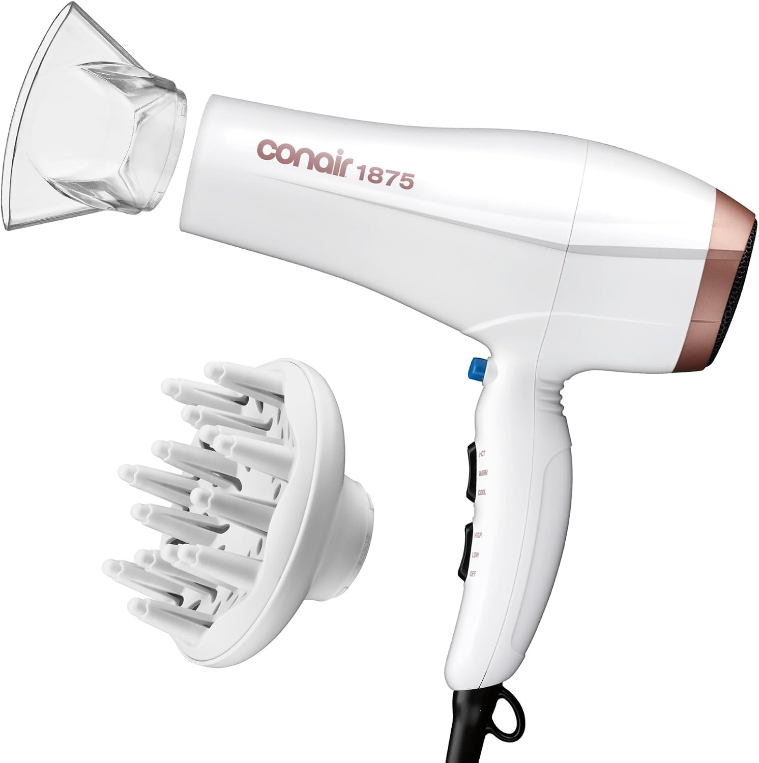 Conair Double Ceramic Hair Dryer with Diffuser & Concentrator, 1875W | Amazon (US)