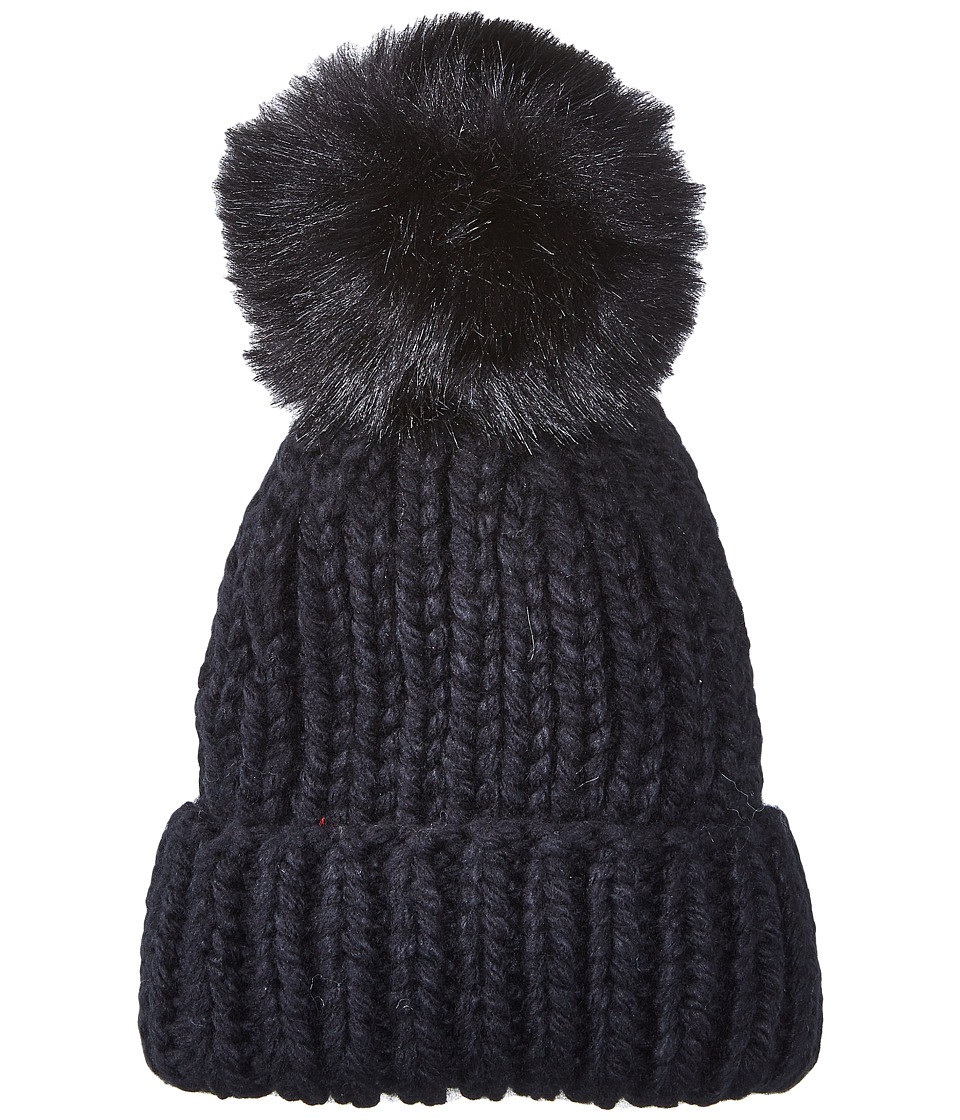 Free People - Happy Trails Pom Beanie (Black) Beanies | Zappos