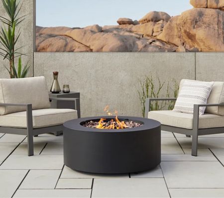 Round Steel Propane or Natural Gas Fire Pit Table | Follow my shop for the latest trends

#LTKstyletip #LTKhome