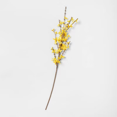 28" Artificial Forsythia Stem Yellow - Threshold™ | Target