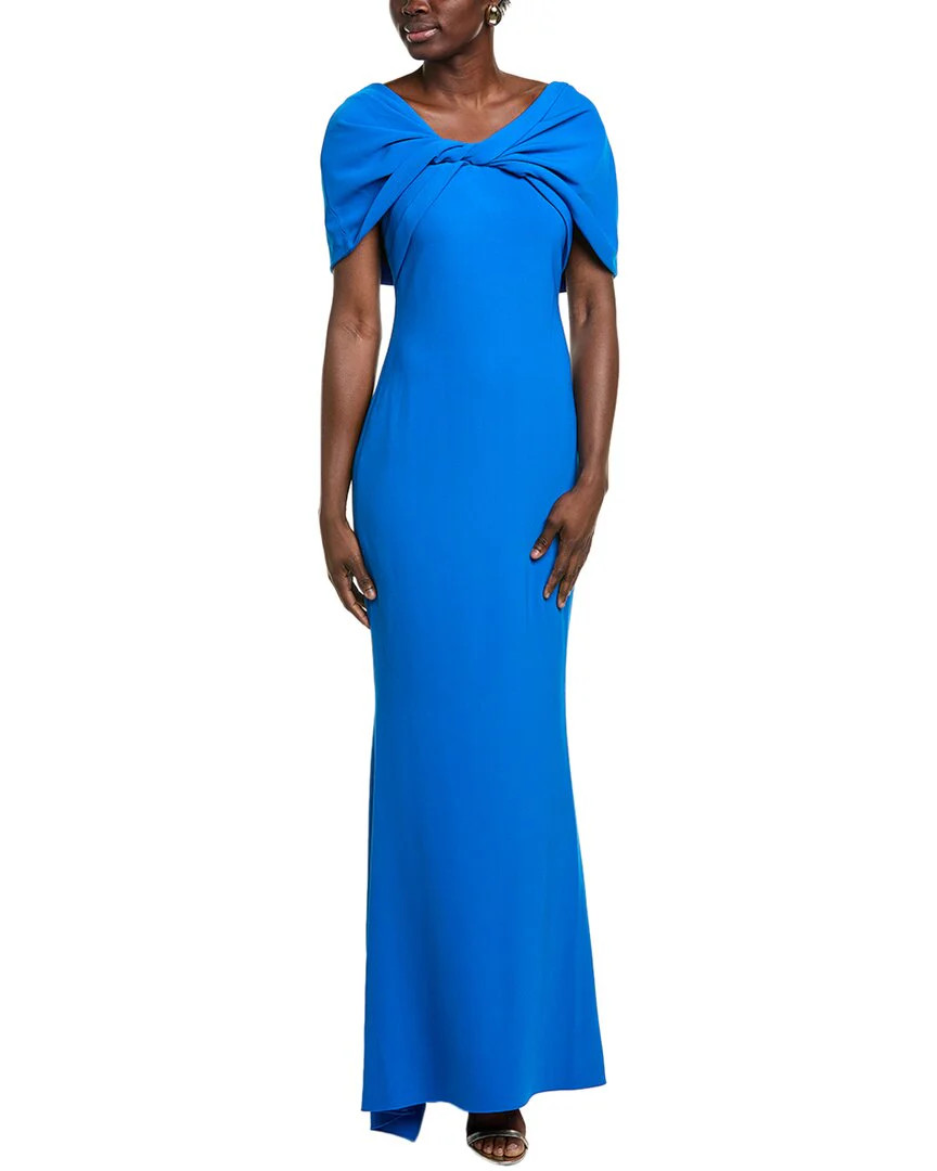 Badgley Mischka Twist Drape Gown | Shop Simon