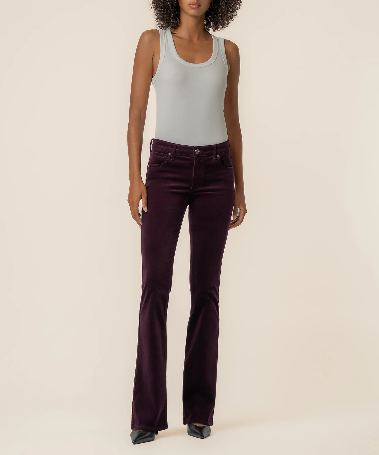 Natalie Corduroy Bootcut in Eggplant - Kut from the Kloth | Kut From Kloth