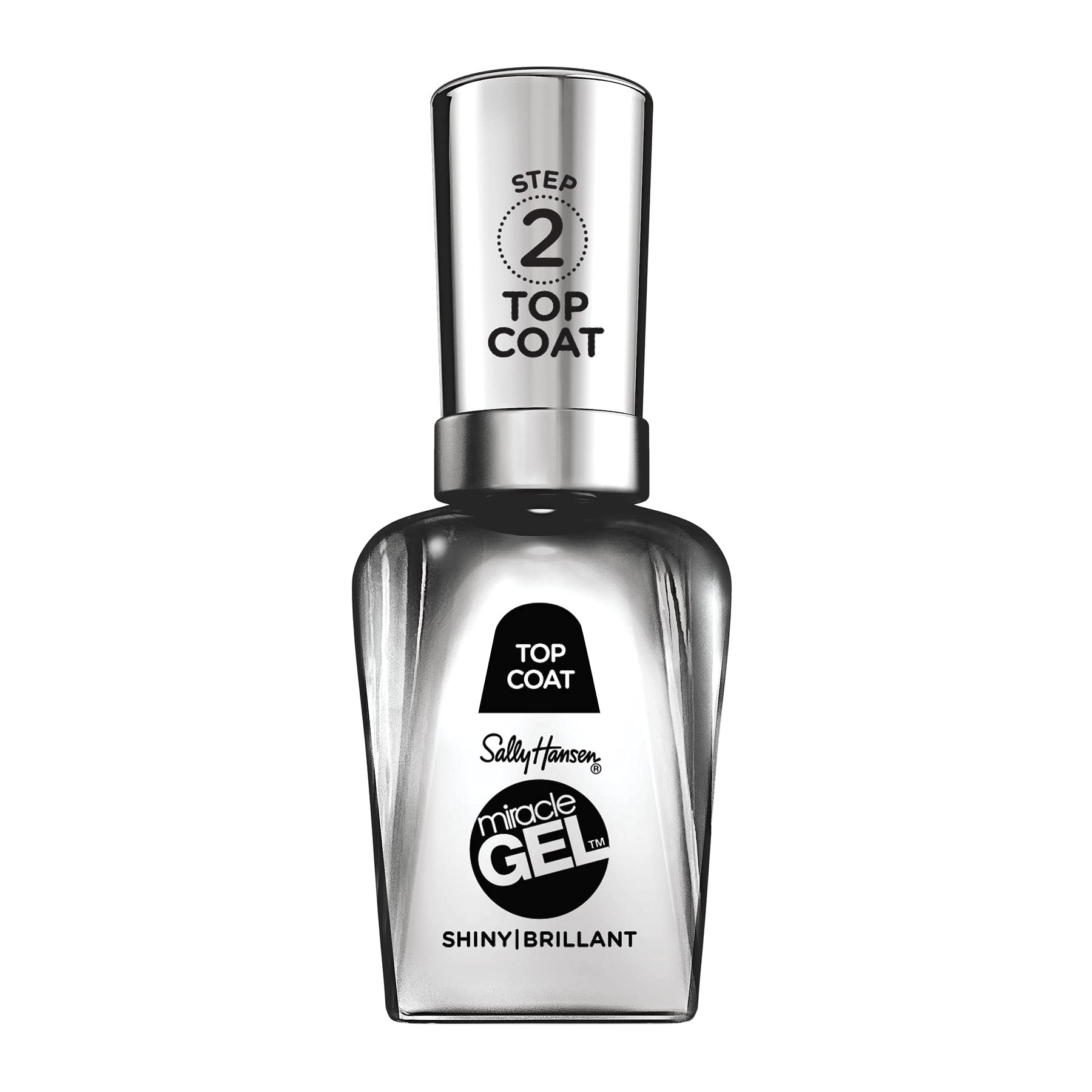 Sally Hansen Miracle Gel Nail Polish Shiny Top Coat, 101 Miracle Gel 3.0 Shiny Top Coat, 0.5 Fl Ounc | Amazon (US)
