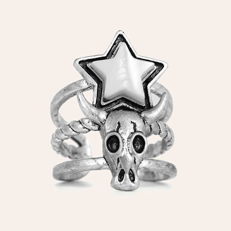 Cowgirl Confetti Silver & Pearl Star Light Ring | Cavender's