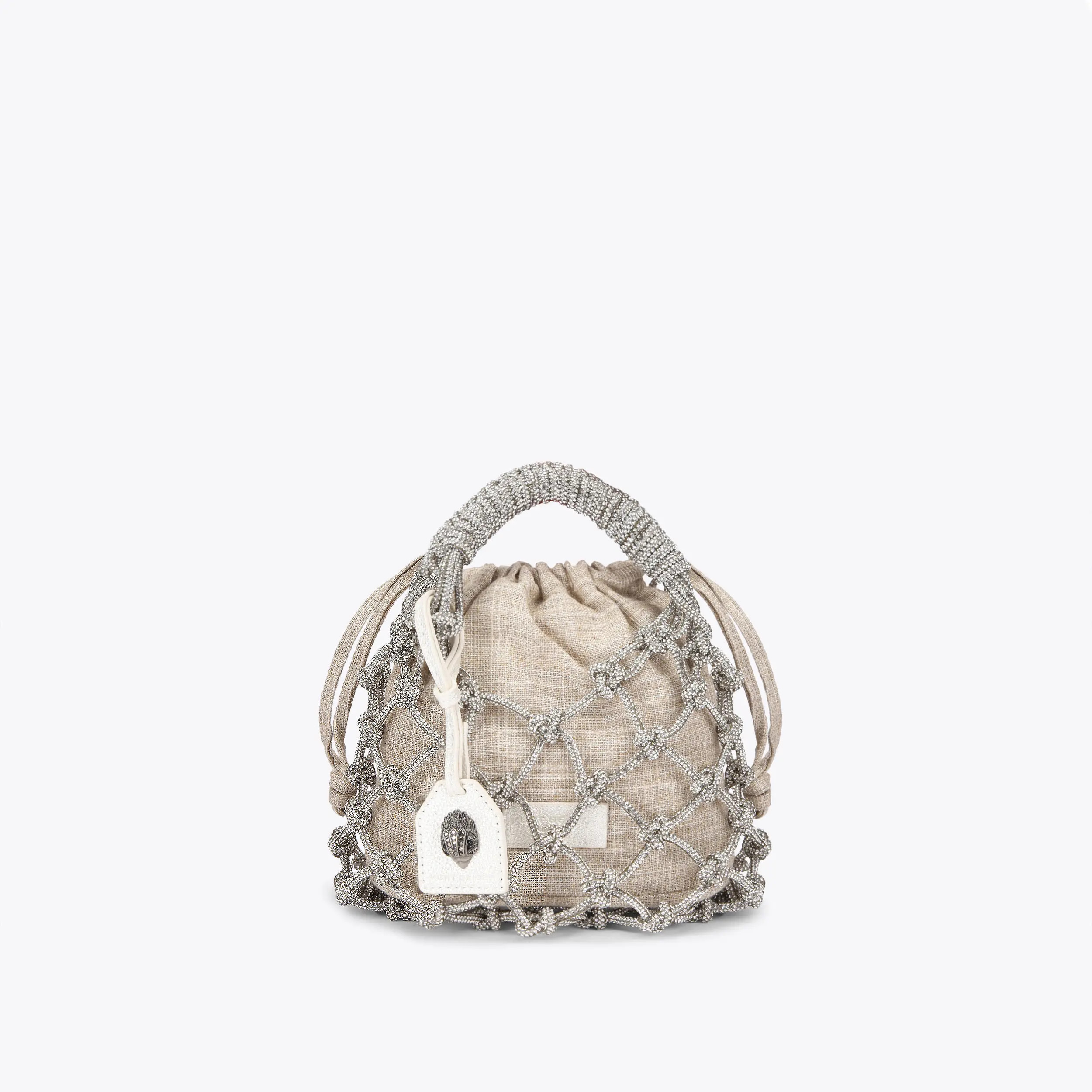 Kurt Geiger Londonsmall macrame crystal bag$188 | Kurt Geiger US