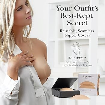 Nippies Nipple Covers for Women - Reusable Sticky Silicone Pasties with Travel Case - Original Ci... | Amazon (US)