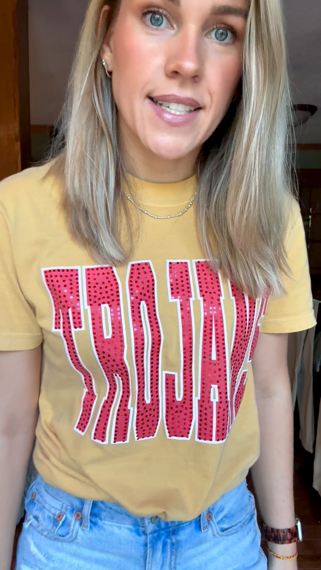 Love a game day look!!! 
Size 2/short in the jeans
Small in tee- comfort colors brand

#LTKFindsUnder100 #LTKStyleTip #LTKFamily