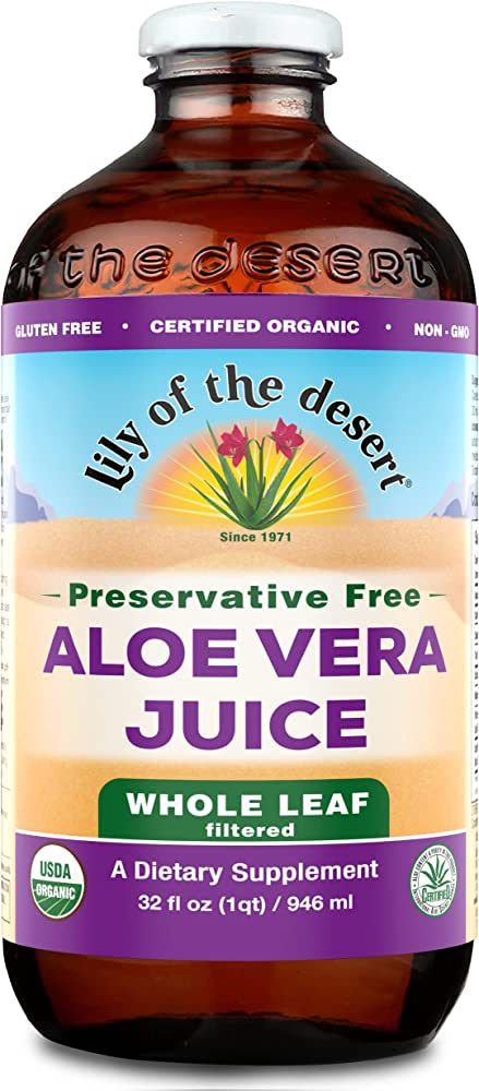 Lily Of The Desert Aloe Vera Juice Drink, Whole Leaf, Preservative Free, Vegan Dietary & Immune S... | Amazon (US)