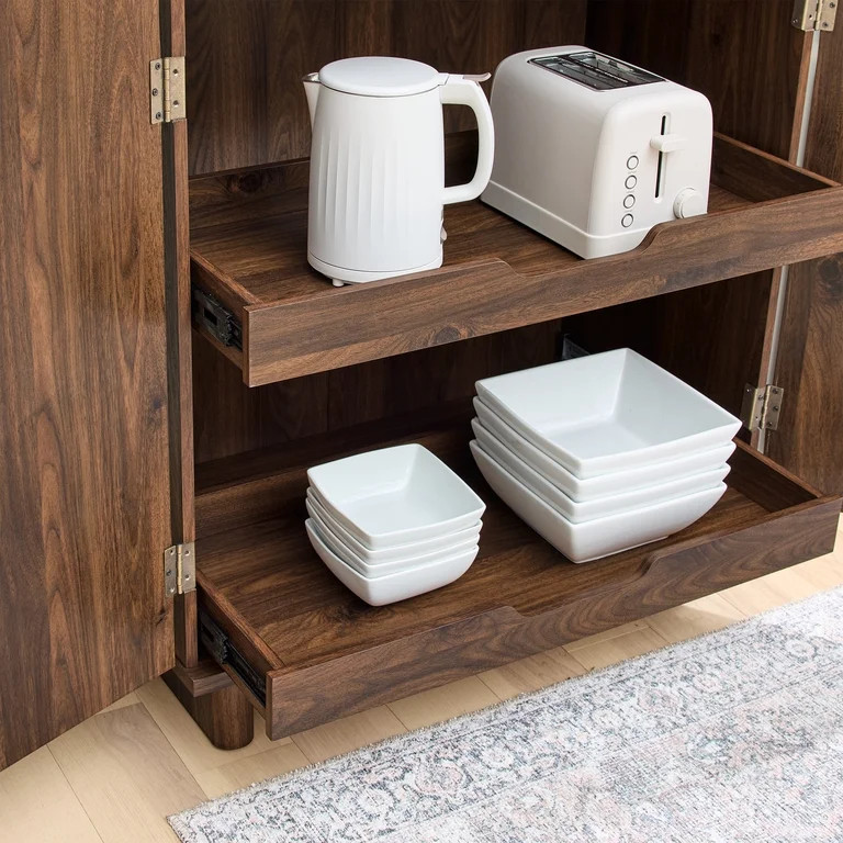 Better Homes & Gardens Lillian Storage Pantry, Walnut | Walmart (US)
