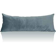 StangH Stone Blue Body Pillow Cover - 20 x 54 Super Soft Velvet Baby Skin Friendly Pillowcase Lar... | Amazon (US)