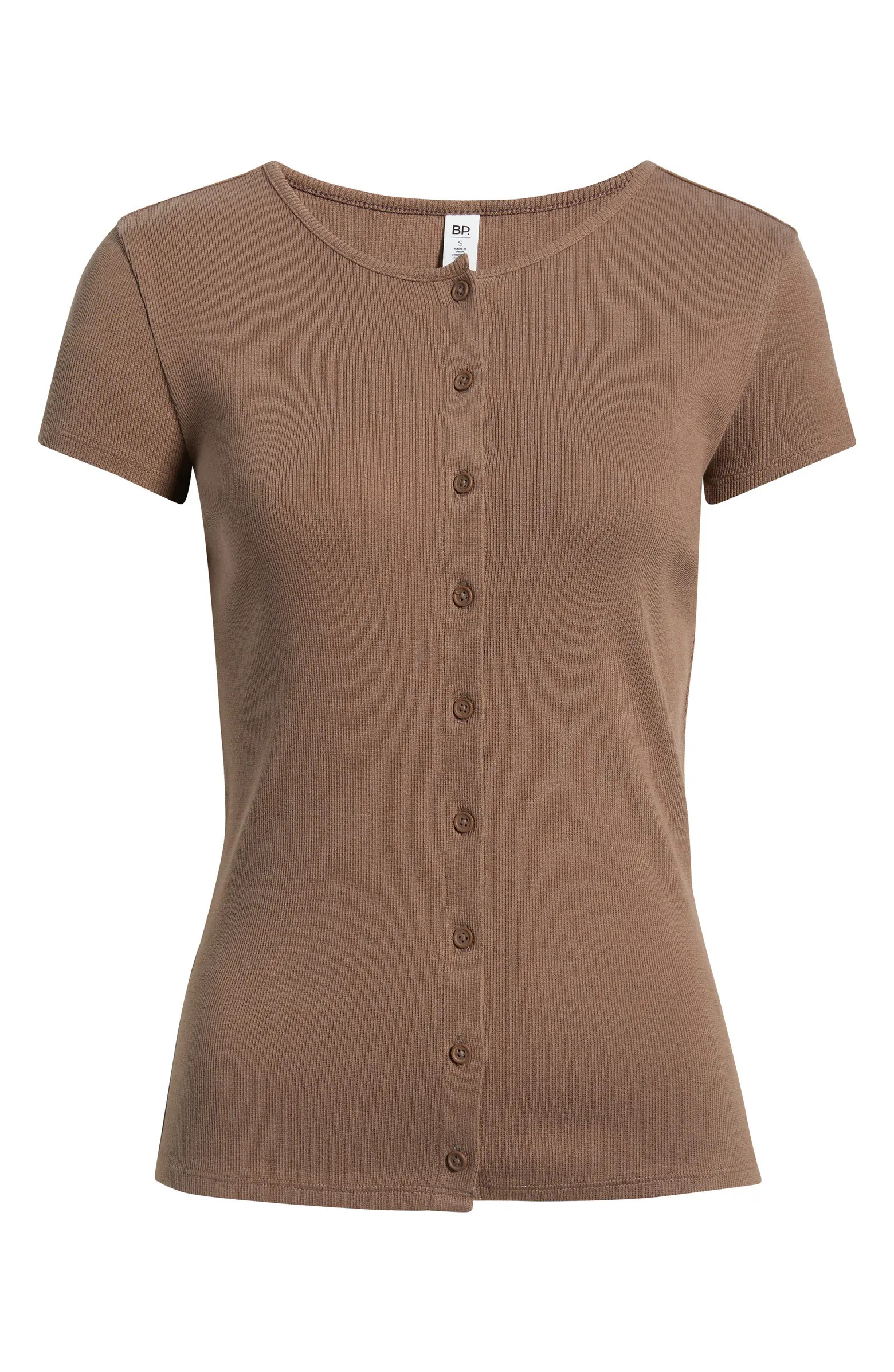 Short Sleeve Rib Knit Cardigan | Nordstrom