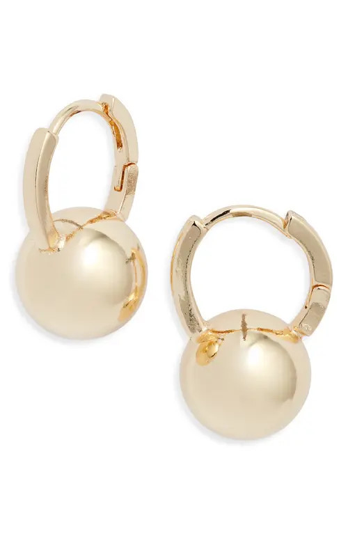 Nordstrom Orb Drop Huggie Hoop Earrings in Gold at Nordstrom | Nordstrom