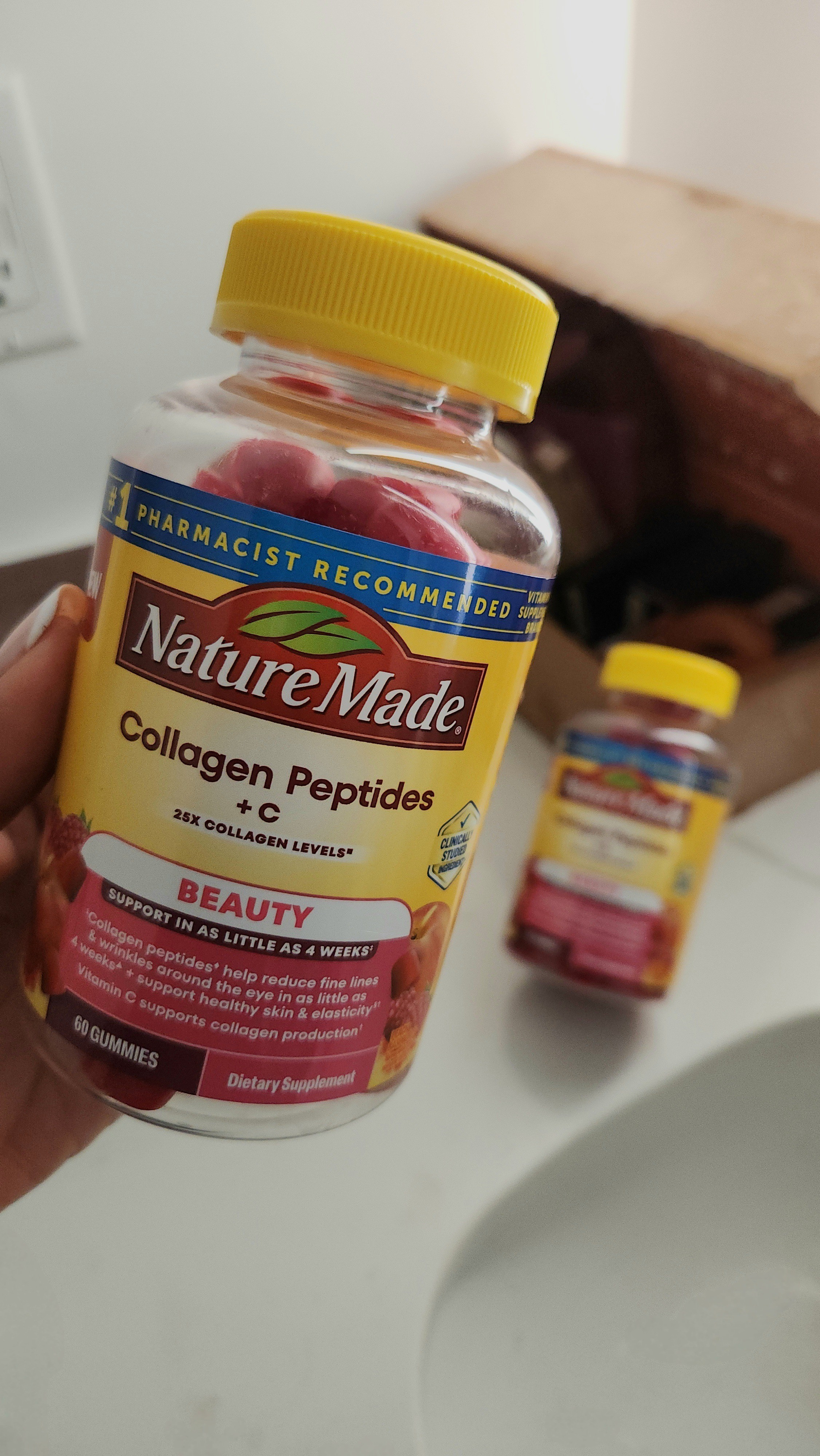 I've used Nature Made's Collagen vitamin gummies, now adding their Peptides +C formula, healthy skin supplements, beauty + skincare routine

#LTKBeauty #LTKselfcare #LTKfitnessgoals