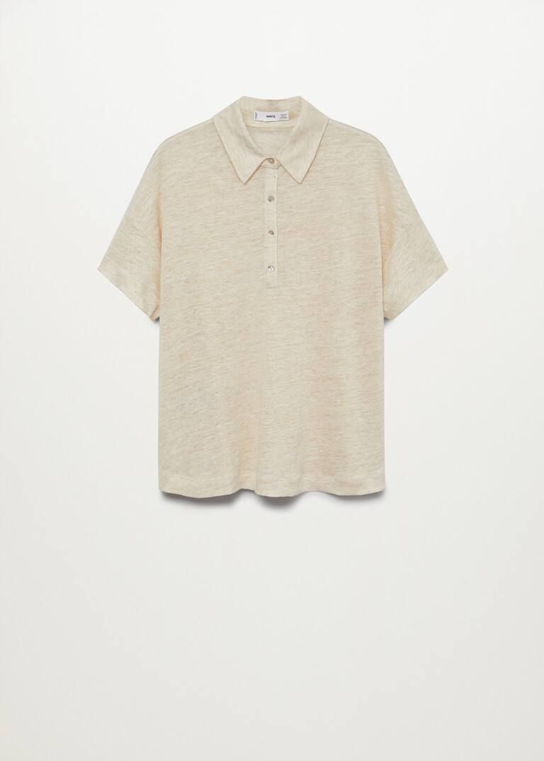 100% linen polo shirt | MANGO (US)