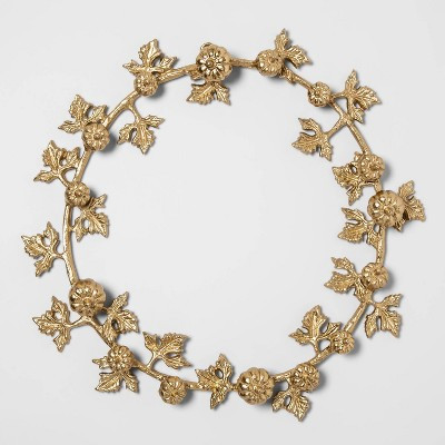 17.4" Cast Metal Pumpkin Wreath Gold - Opalhouse™ | Target