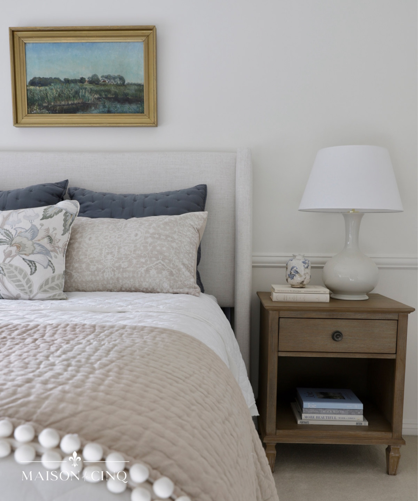 We’re LOVING our new bed from @wayfair! So versatile and beautiful- and tall! Such a great  bed for a great price!

Home decor, bedroom decor, headboard, primary bedroom, table lamp, area rug, nightstand 
#wayfair #wayfairpartner 

#LTKHome