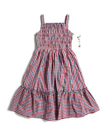 Big Girls Plaid Dress With Bag Charm | TJ Maxx