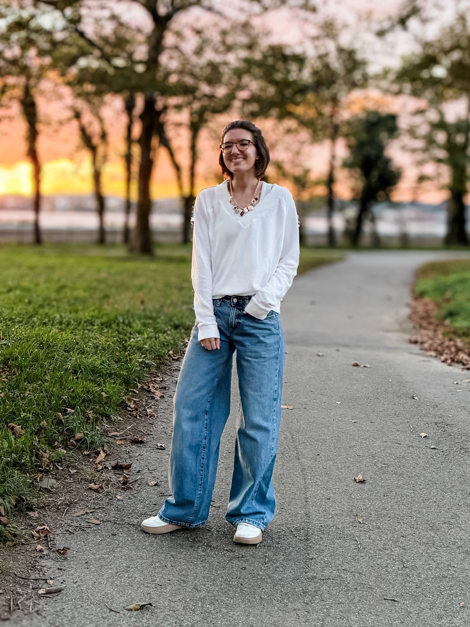 V neck sweatshirt: TTS
Wide leg low rise jeans: I sized up 1
Allbirds sneakers: TTS. Use code LIZLOVES for a discount. #allbirdspartner @allbirds

#LTKStyleTip #LTKFindsUnder50 #LTKSeasonal