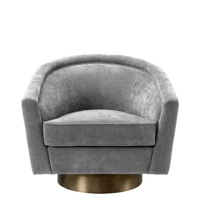 Catene Swivel Barrel Chair OROA Upholstery Color: Gray | Wayfair North America