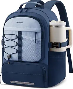 LOVEVOOK School Backpack for Teen Girls, Unique Style College Student Backpacks with Large Cup Ho... | Amazon (US)