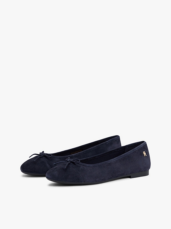 TH Monogram Suede Ballerinas | Tommy Hilfiger UK