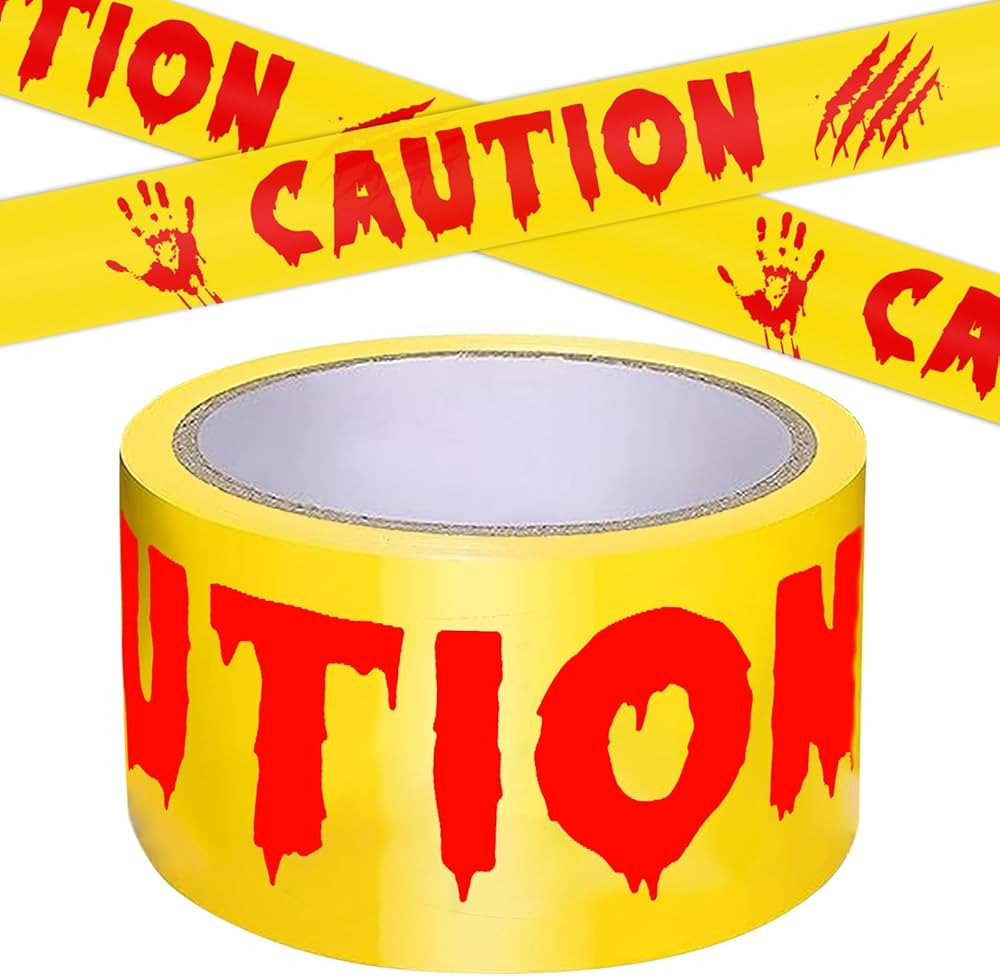 Halloween Decorations Caution Tape, Caution Warning Tape - Spooky Danger Zones Safety Barrier 2In... | Amazon (US)