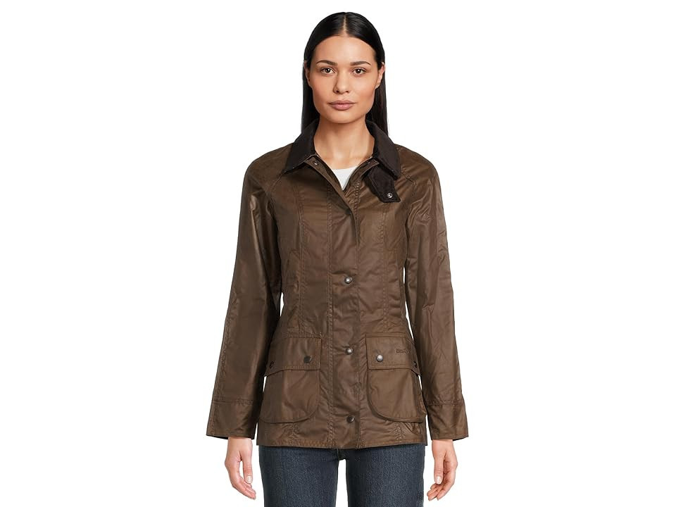 Barbour Barbour Beadnell Wax Jacket Women's Jacket Bark : 16, Cotton | Zappos