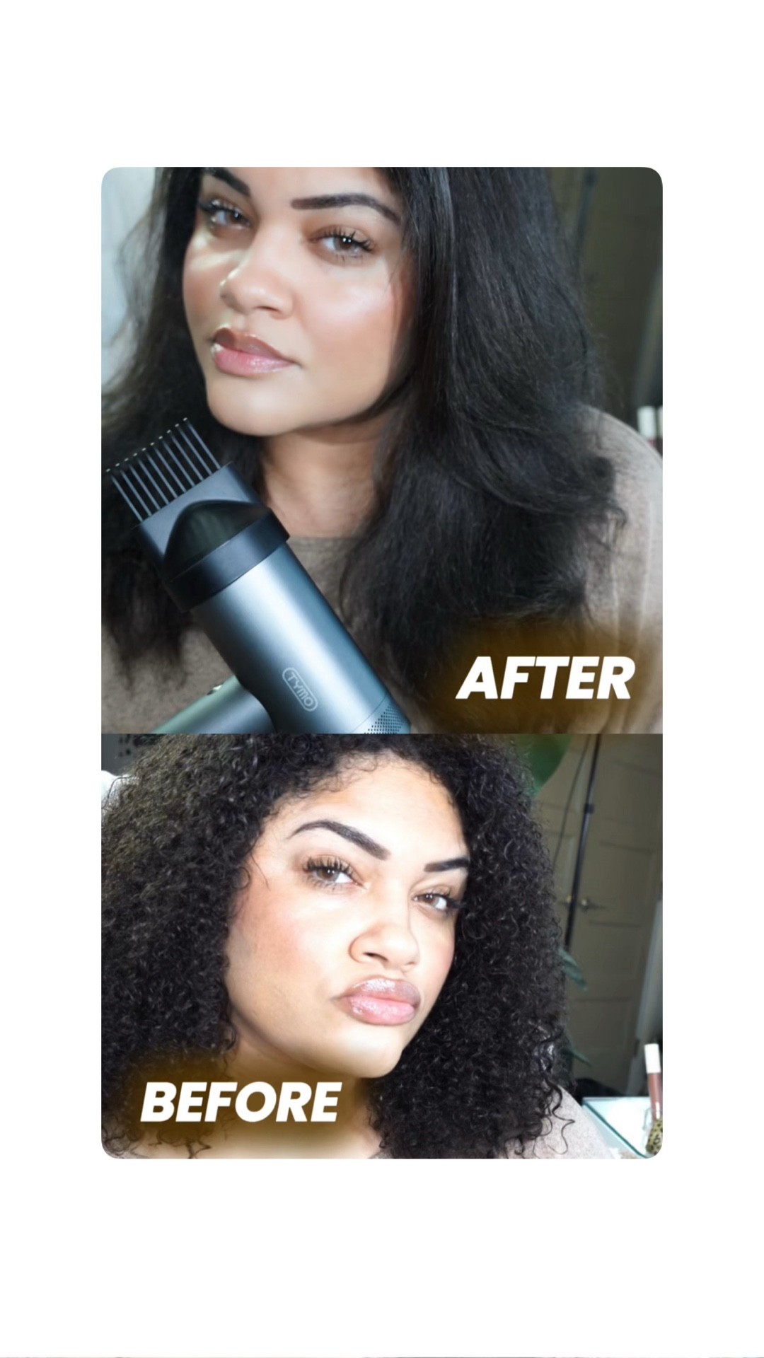 Only took me 20 minutes with the TYMO AirHype.

It dries with air speed instead of harsh heat, so my hair feels healthy and shiny thanks to the 300 million negative ions.

And the attachments make it super versatile:
	•	The diffuser defines curls and adds volume,
	•	The comb gives me that quick blowout,
	•	And the nozzle creates a sleek, smooth finish.

Fast, healthy, and styled in just 20 minutes! 
@tymobeauty

#tymobeauty #tymo #tymoairhype #haircare #hairtutorial #hairtok #blowout #amazonfinds #healthyhair #shinyhair 
