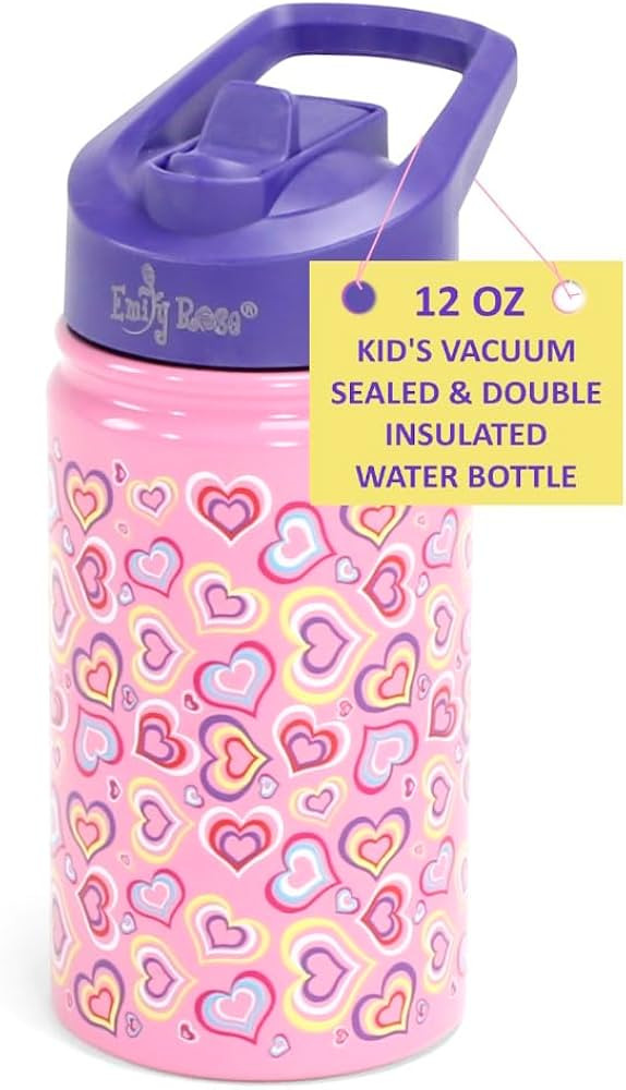 Emily Rose Kids Water Bottle | 12 Ounce Insulated Girls Kid Water Bottle | BPA Free Stainless Ste... | Amazon (US)