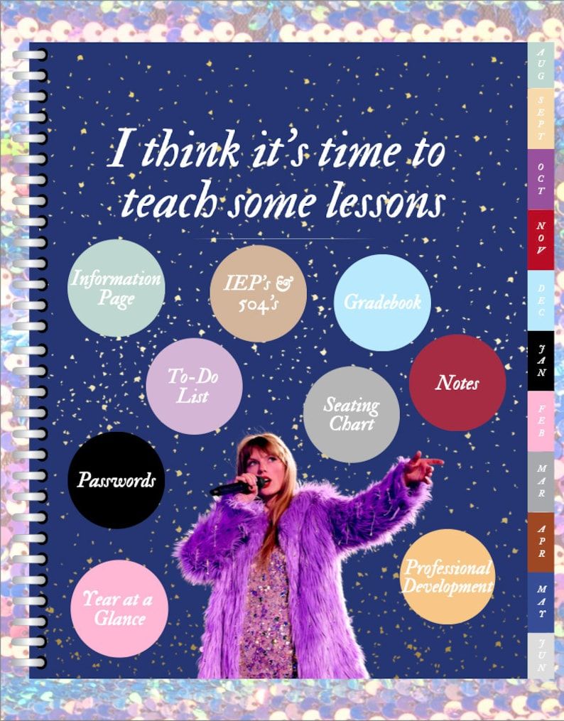 In My Teacher Era Digital Planner, Swiftie Teacher Planner - Etsy | Etsy (US)