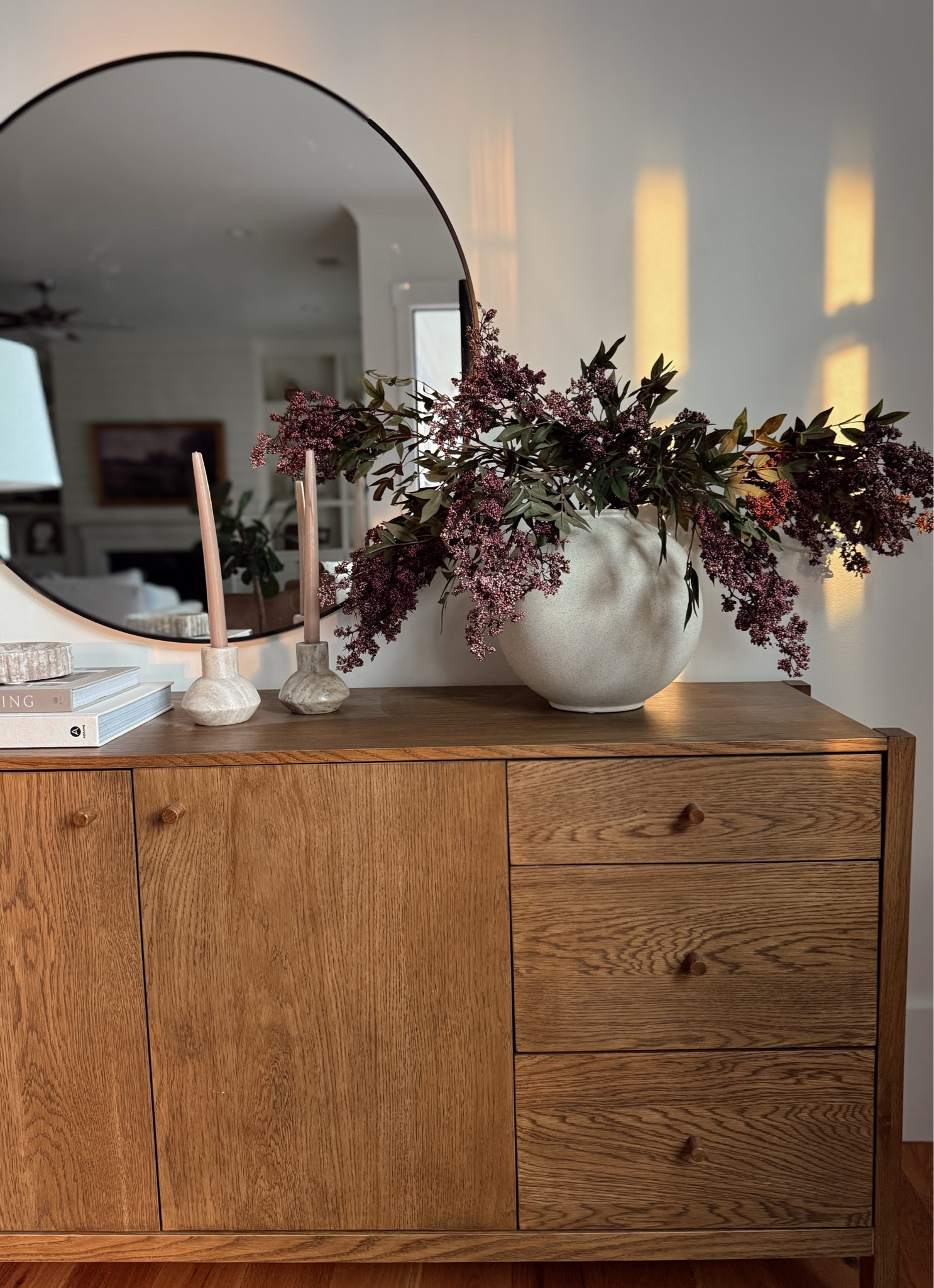 The prettiest dusty plum faux flower stems are finally back in stock!! They look so real and are a great price for such a large, full stem (3 pictured)

Dining room sideboard 
Entry way console 
Faux stems
Purple flower stems 
Dusty plum stems from house of jade 

#LTKHome #LTKU #LTKdayinmylife