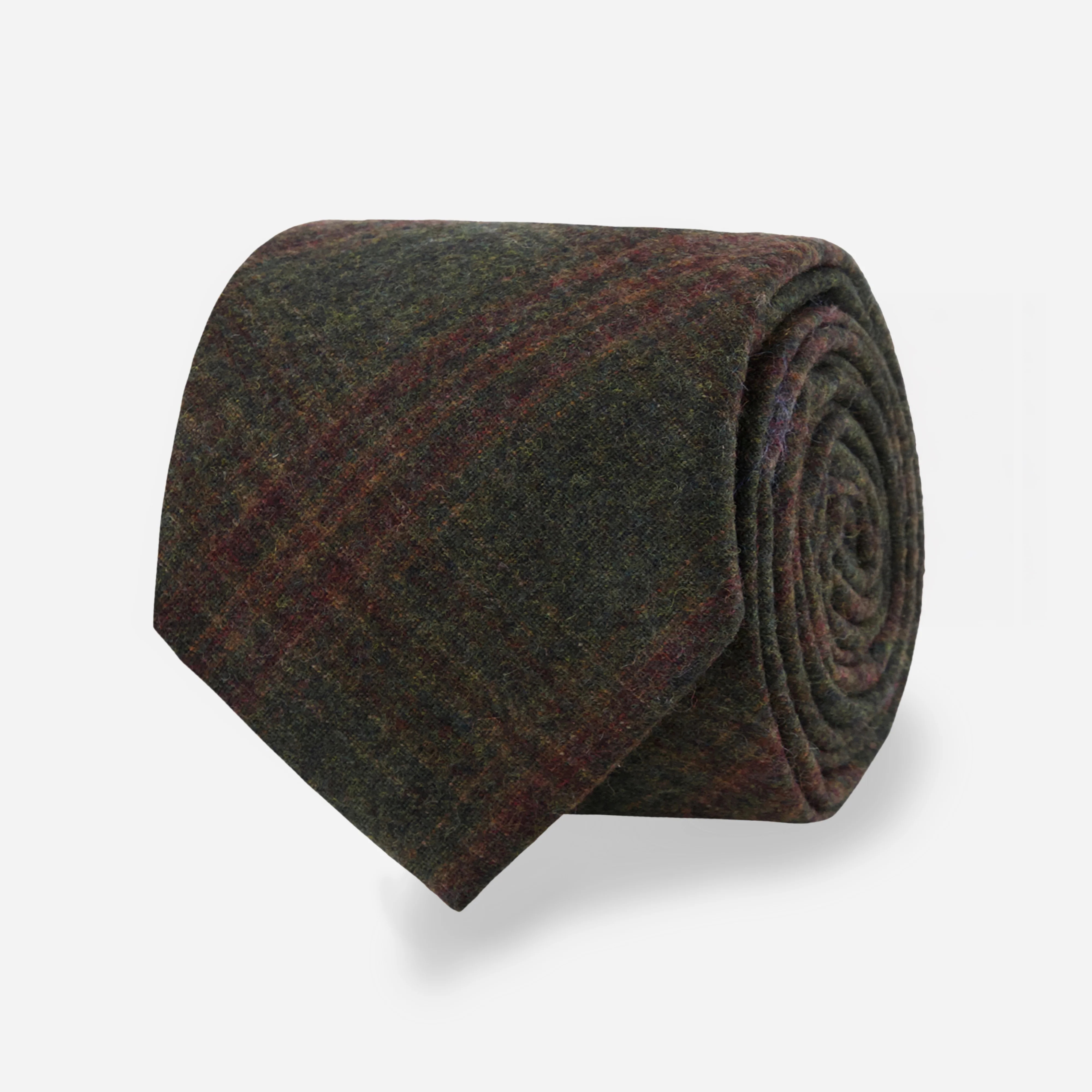Hunter Plaid Forest Green Tie | Wool Ties | The Tie Bar | The Tie Bar