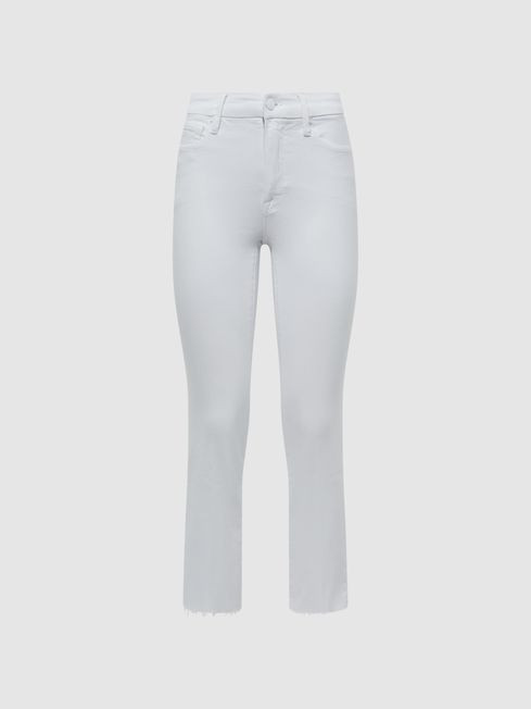 Reiss White Good American Straight Leg Skinny Jeans | Reiss UK
