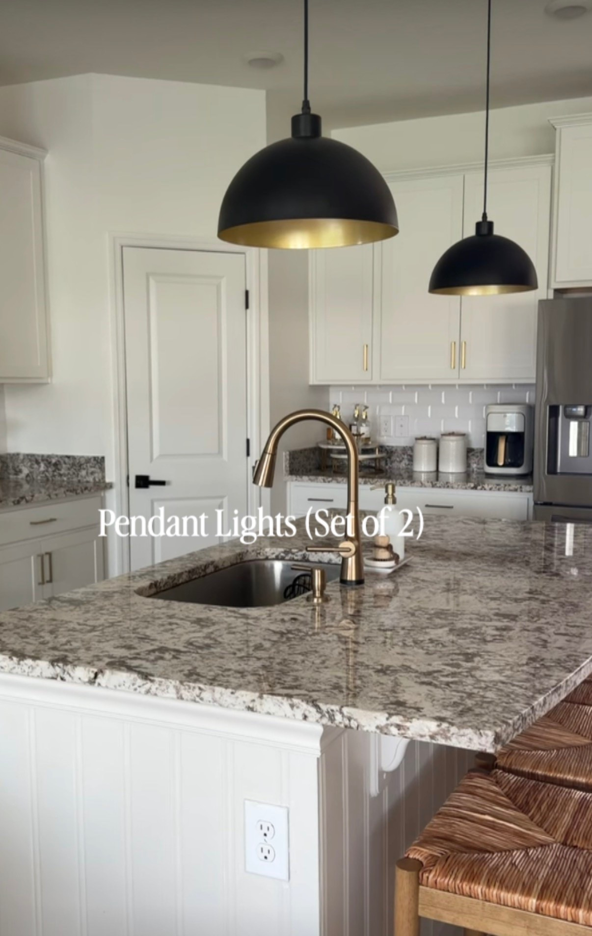 Two-toned black and gone pendant lights. Set of two pendant lights on sale for 44% off @Wayfair

#LTKHome