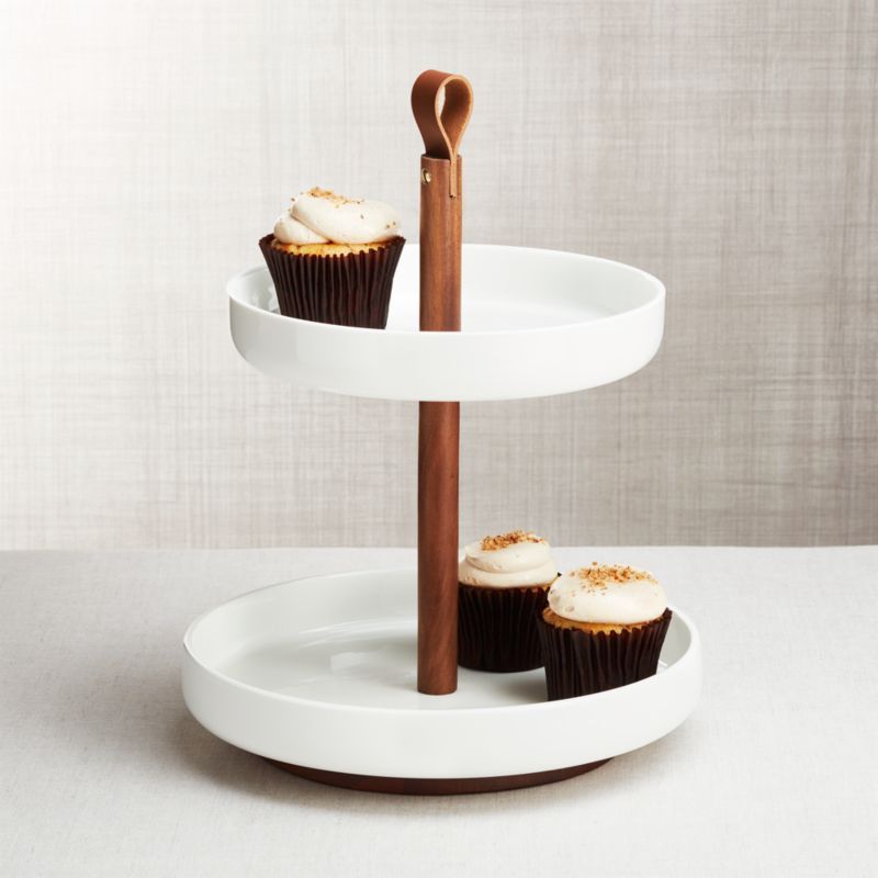 Prospect 2-Tier Server Cupcake Stand + Reviews | Crate & Barrel | Crate & Barrel