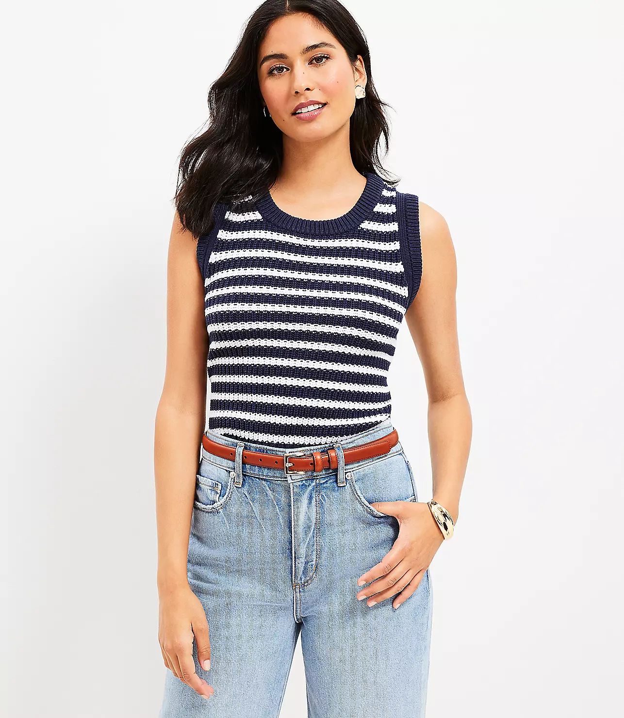 Striped Sweater Shell | LOFT