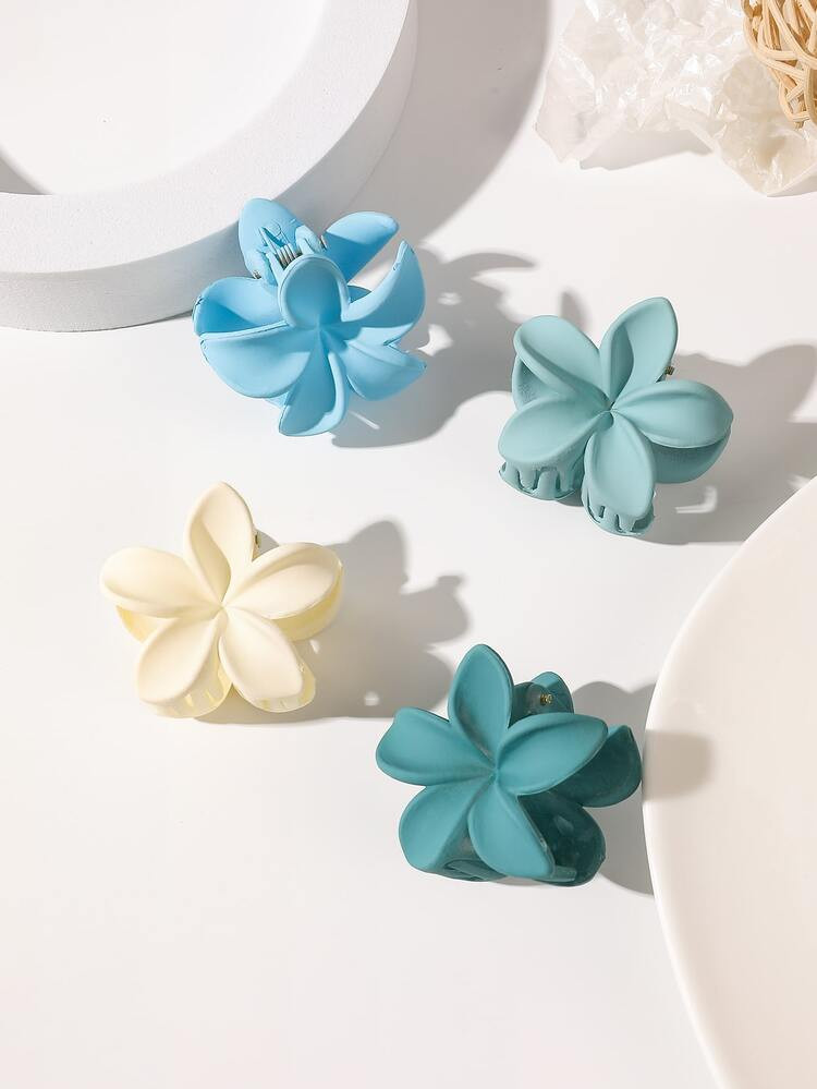 4pcs Flower Design Hair Claw | SHEIN