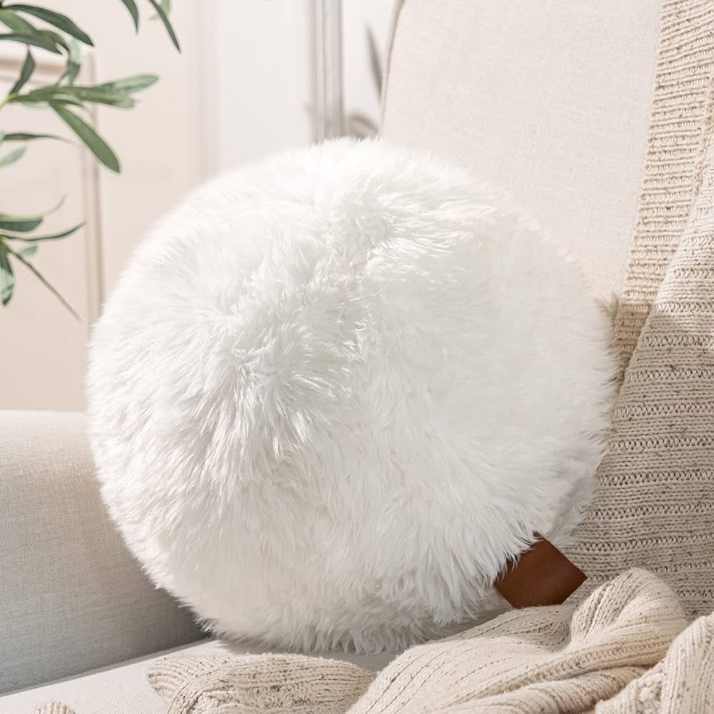 Ashler Plush Ball Throw Pillow and Cushion for Sofa, Cute Style Round Pillow with Handle, Super S... | Amazon (US)
