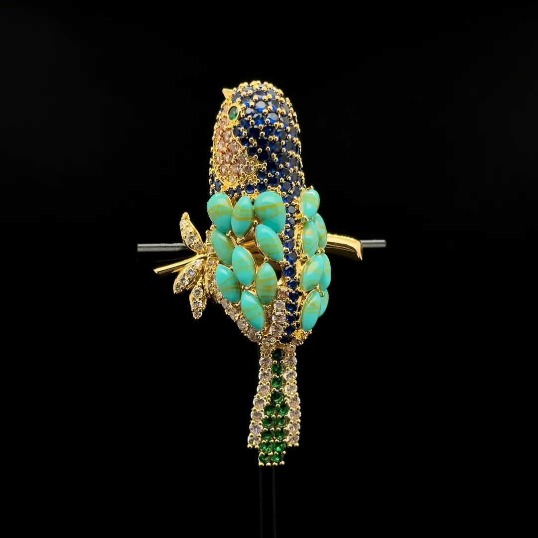 Unique Vintage Style Bird Brooch Handcrafted Statement Pin for Coat Hat Bag - Etsy | Etsy (US)