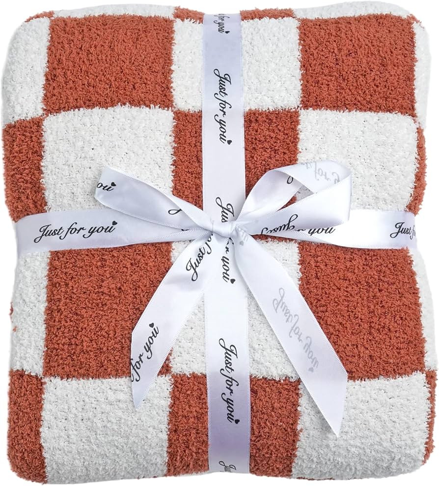 Ultra Soft Checkered Blanket Cozy Buffalo Check Throw Fluffy Knitted Reversible Throw Blanket Lig... | Amazon (US)