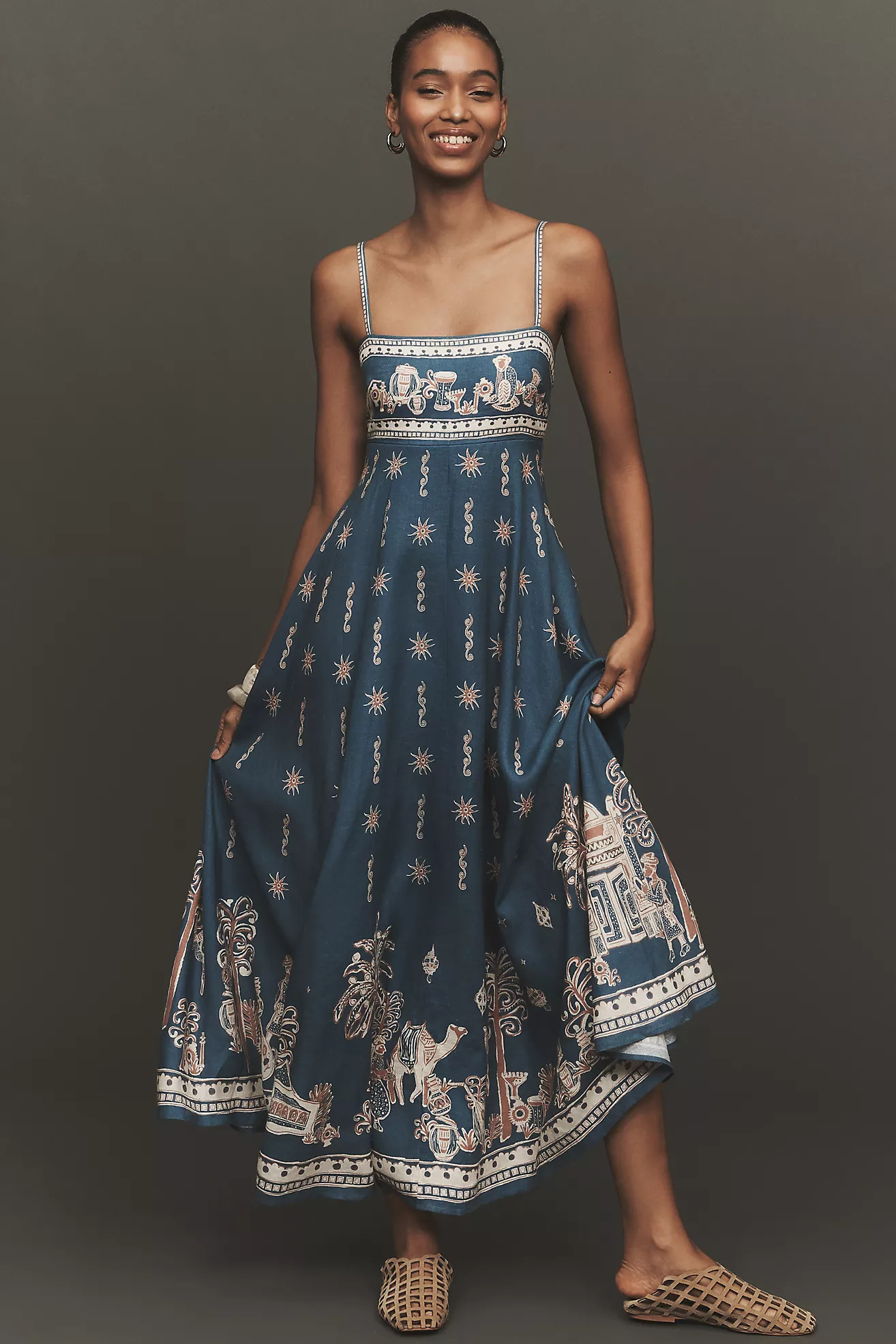 AL\u00c9MAIS Acacia Sleeveless Linen Sundress | Anthropologie (US)