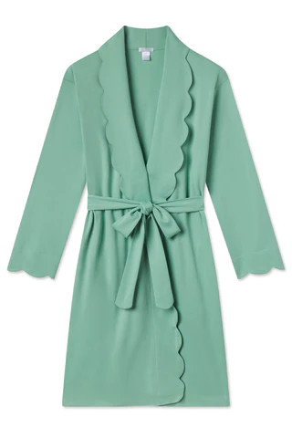 Pima Scallop Robe in Meadow | Lake Pajamas