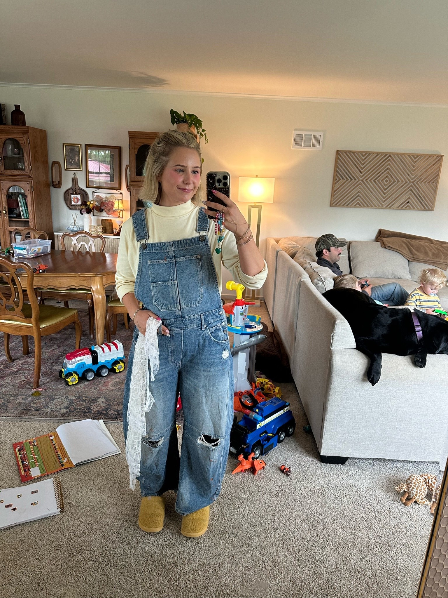 We’re ignoring the chaos in the background 😅

#LTKootd #LTKmomlife #LTKgrwm