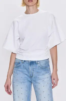 Pistola Veronica Drop Shoulder Cotton T-Shirt in Le Blanc at Nordstrom, Size X-Small | Nordstrom