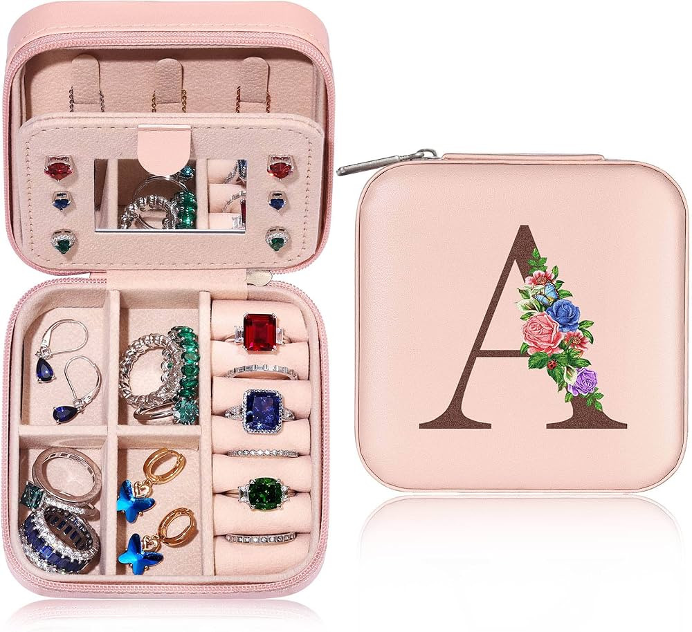 Yesteel Jewelry Case Jewelry Box Jewelry Organizer, Travel Essentials/ Accessories, Ring Necklace Ea | Amazon (US)