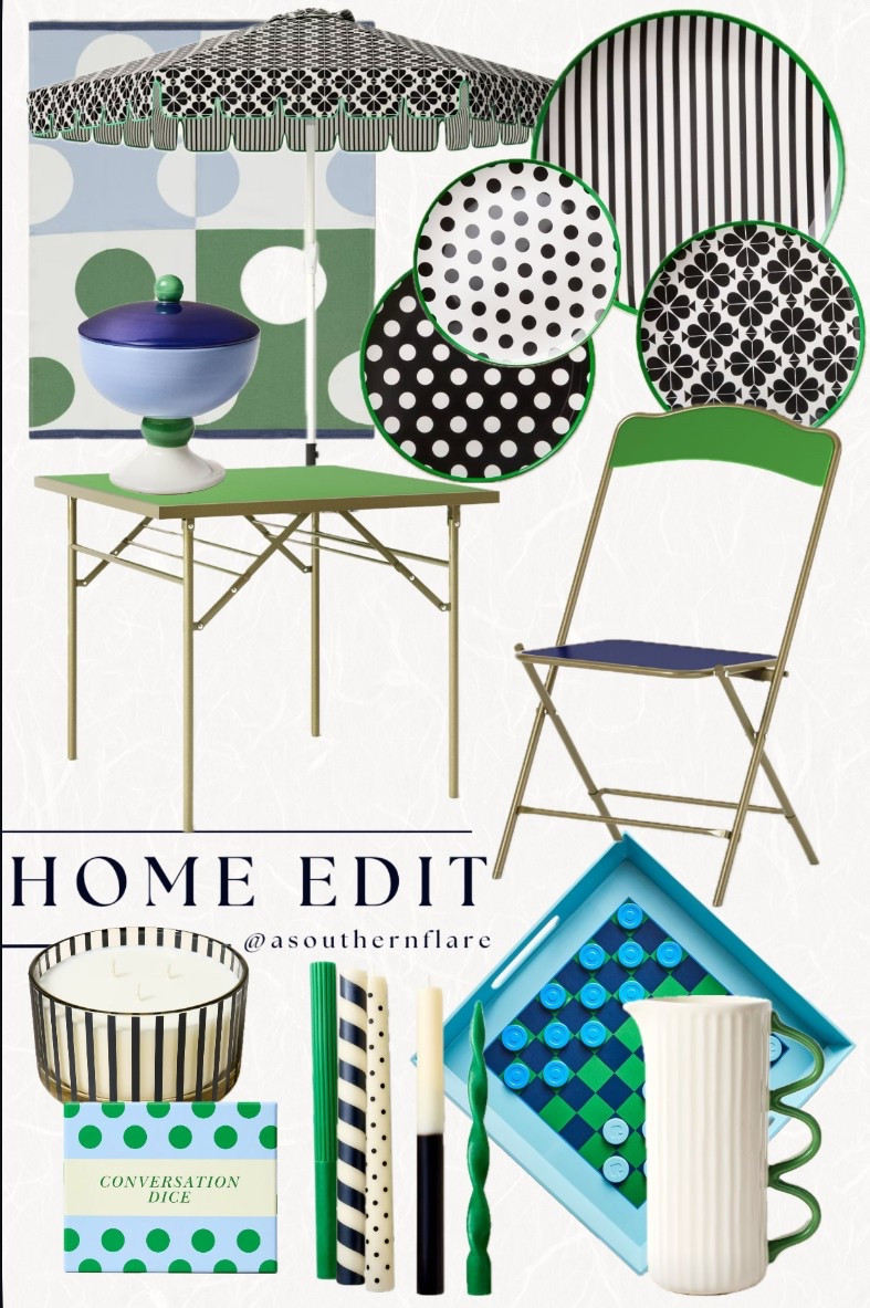 Home Decor, summer pops of color, Kate Spade, card table, shirts, games, plates, Sun umbrella, candles, pitcher, home decor accessories, new releases for target 🎯 

#LTKFindsUnder100 #LTKHome #LTKGiftGuide