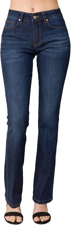 Design by Olivia Women's Sexy Stylish Flare Bell Bottom Slim Bootcut Jean | Amazon (US)